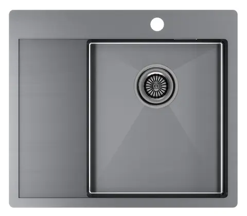 Кухонная мойка Paulmark Kroner 59F R (590*510) Вороненая сталь GM